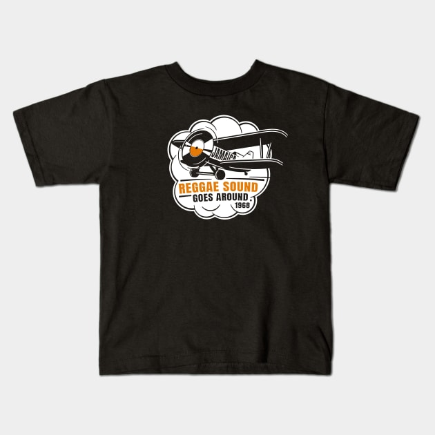 vinyl plane for black garment Kids T-Shirt by Jomi
